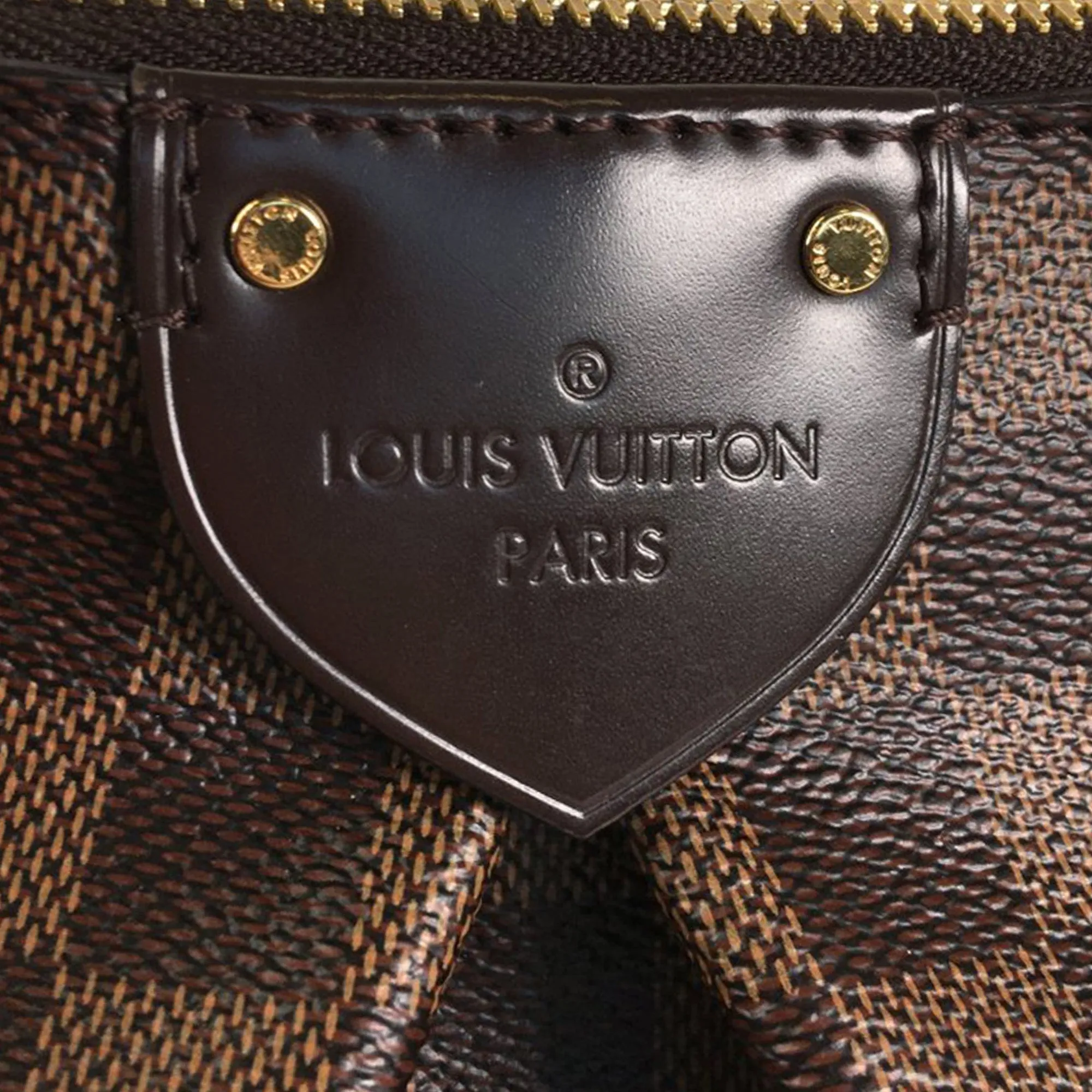 Brown Louis Vuitton Damier Ebene Siena MM Satchel