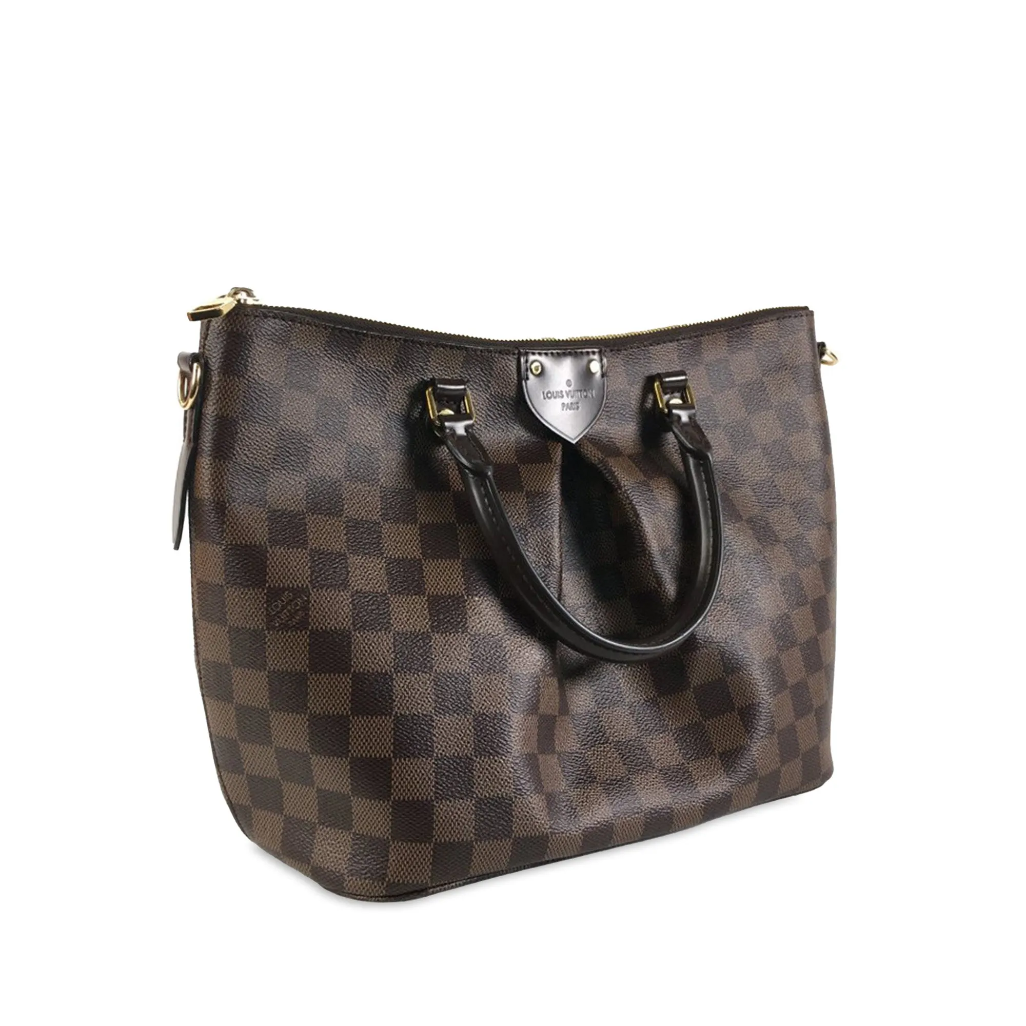 Brown Louis Vuitton Damier Ebene Siena MM Satchel