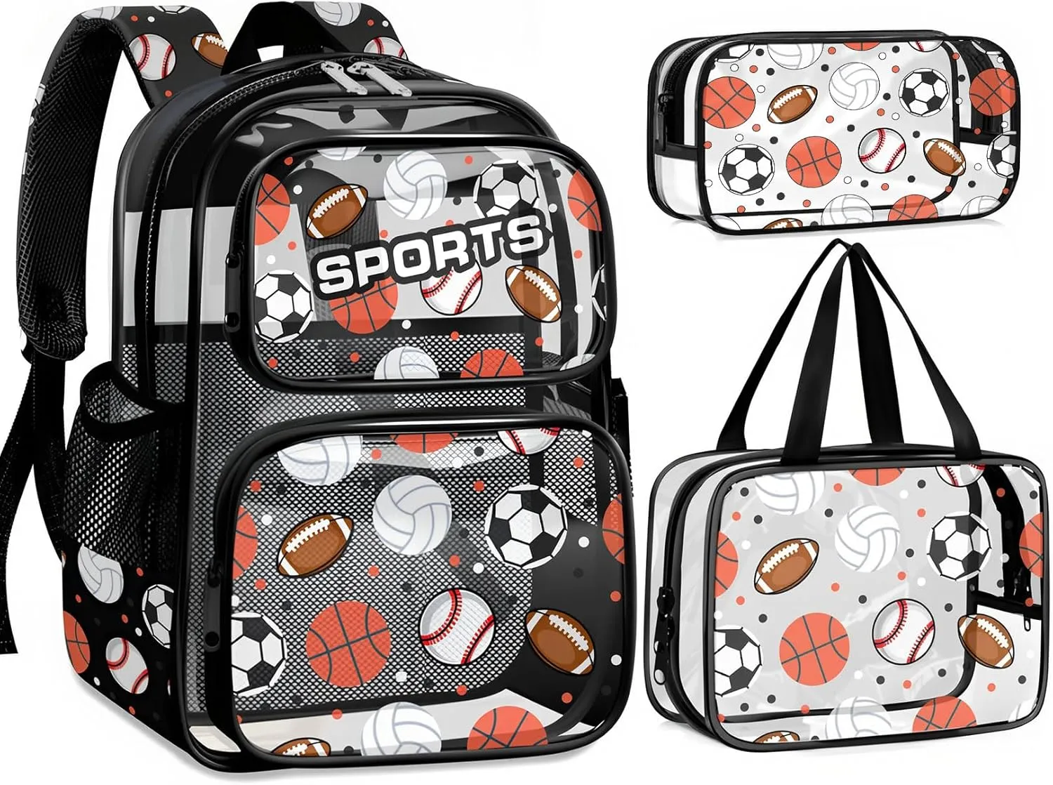 Clear Backpack for Boys and Girls,Kids Clear Backpacks for School,Heavy Duty Transparent Bookbag Stadium Approved