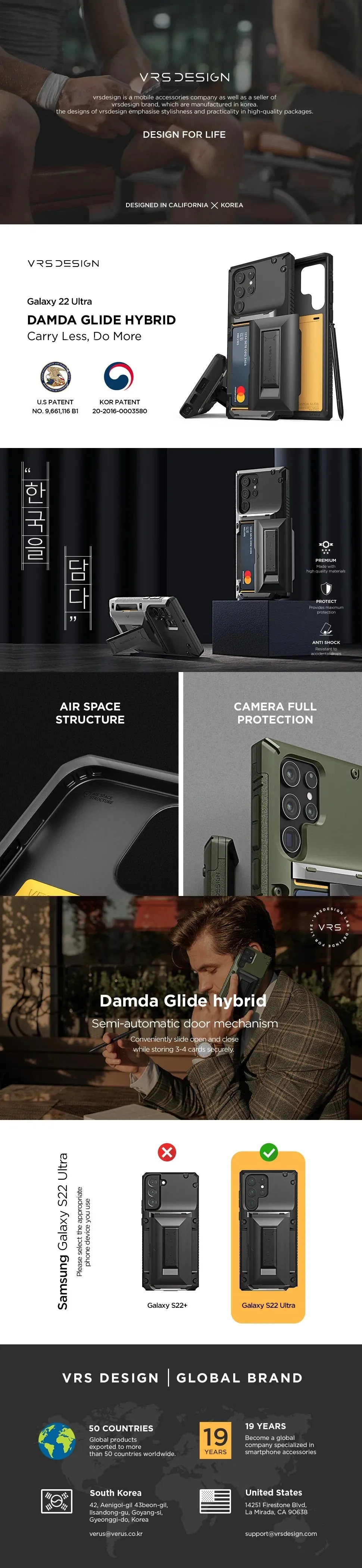 Galaxy S22 Ultra Case Damda Glide Hybrid