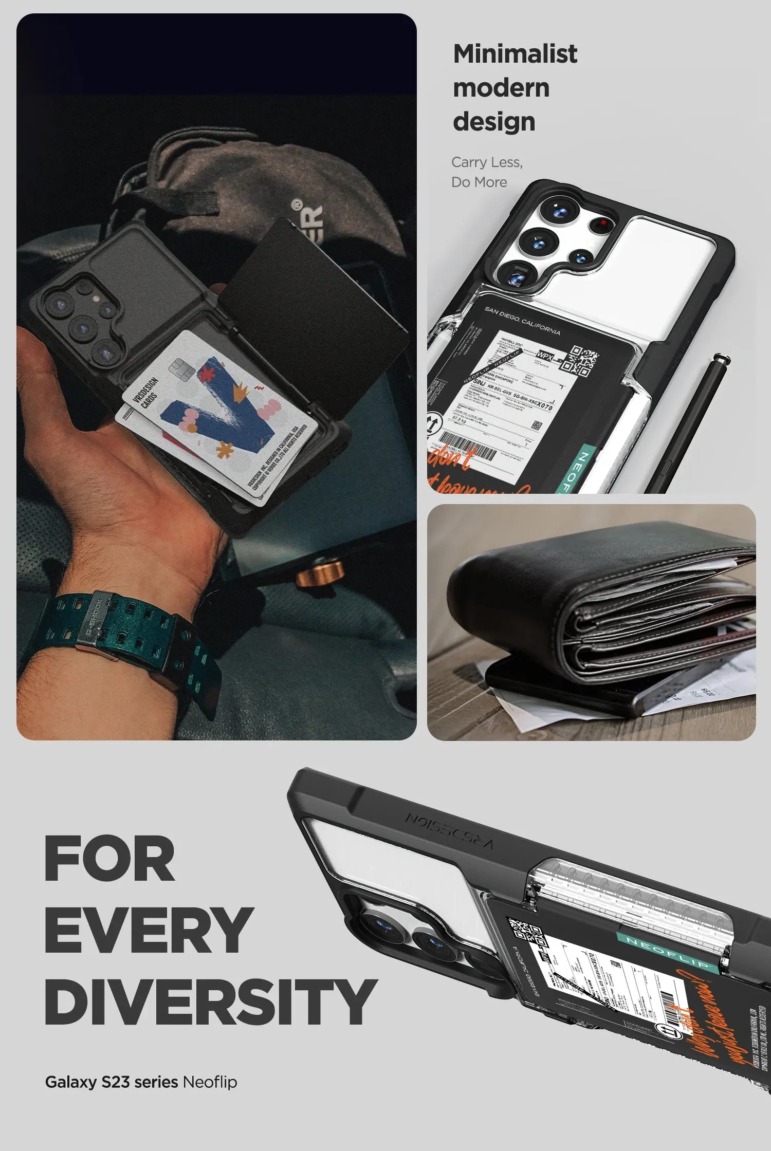 Galaxy S23 Ultra Case Neo Flip Travel Passport Series