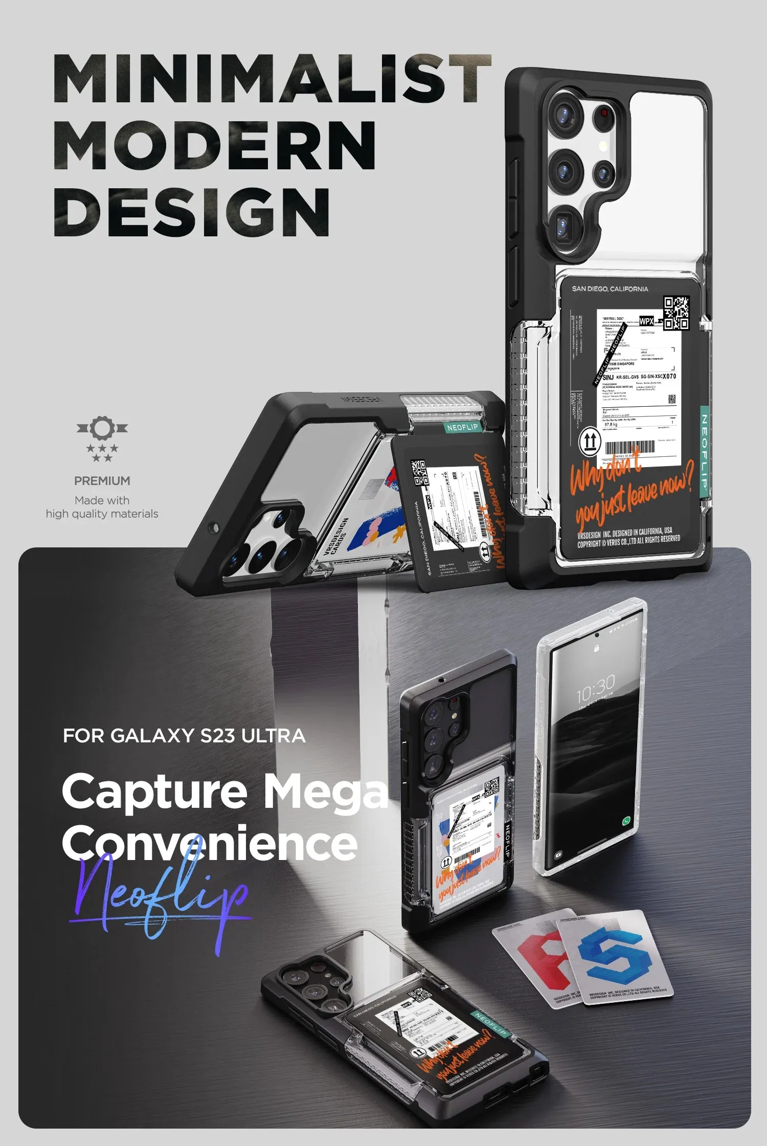 Galaxy S23 Ultra Case Neo Flip Travel Passport Series