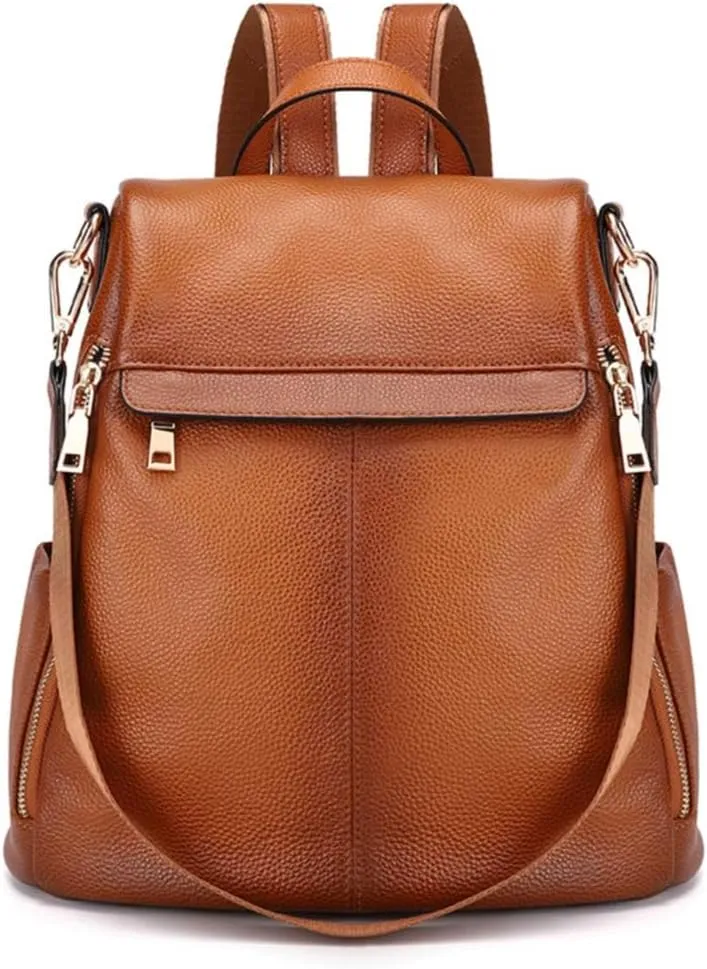 Kattee Women's Anti-Theft Backpack Purse Genuine Leather Shoulder Bag Fashion Ladies Satchel Bags