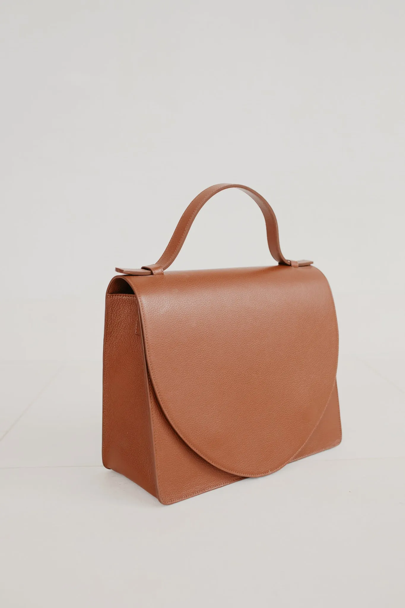 Midi Briefcase 1.0 | Dark Cognac Structured