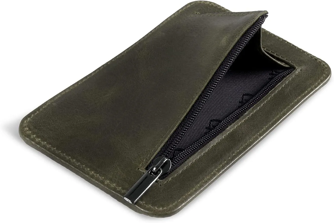 Otto Angelino RFID Blocking Minimalist Mens Wallet - Slim, Italian Leather Credit Card Holder and Zippered Coin Slot