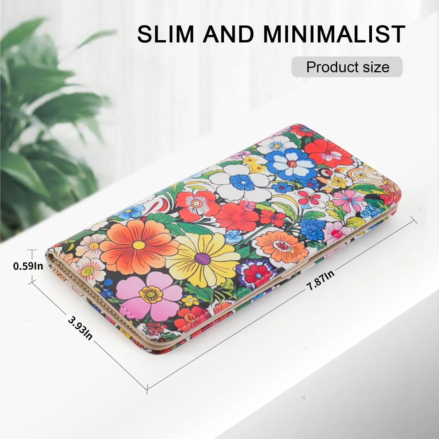 TANTIUE Wallet Women Ultra Slim Thin Leather Womens Wallet RFID Blocking Credit Card Holder Bifold Clutch Long Ladies wallet, 00-019, Fashion