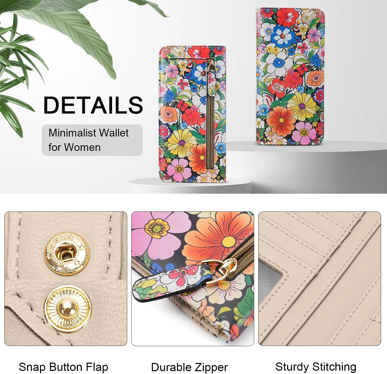 TANTIUE Wallet Women Ultra Slim Thin Leather Womens Wallet RFID Blocking Credit Card Holder Bifold Clutch Long Ladies wallet, 00-019, Fashion