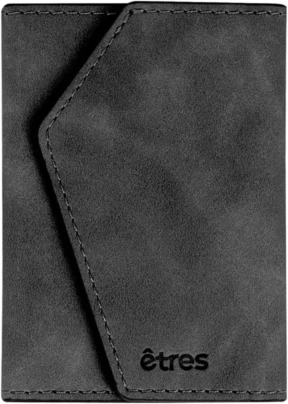 TECHMADE ETRES Smart ICON Easy Wallet - MagSafe Wallet with RFID Card Slot, Ultra Slim, iPhone Compatible, Minimalist Design, Matte Black