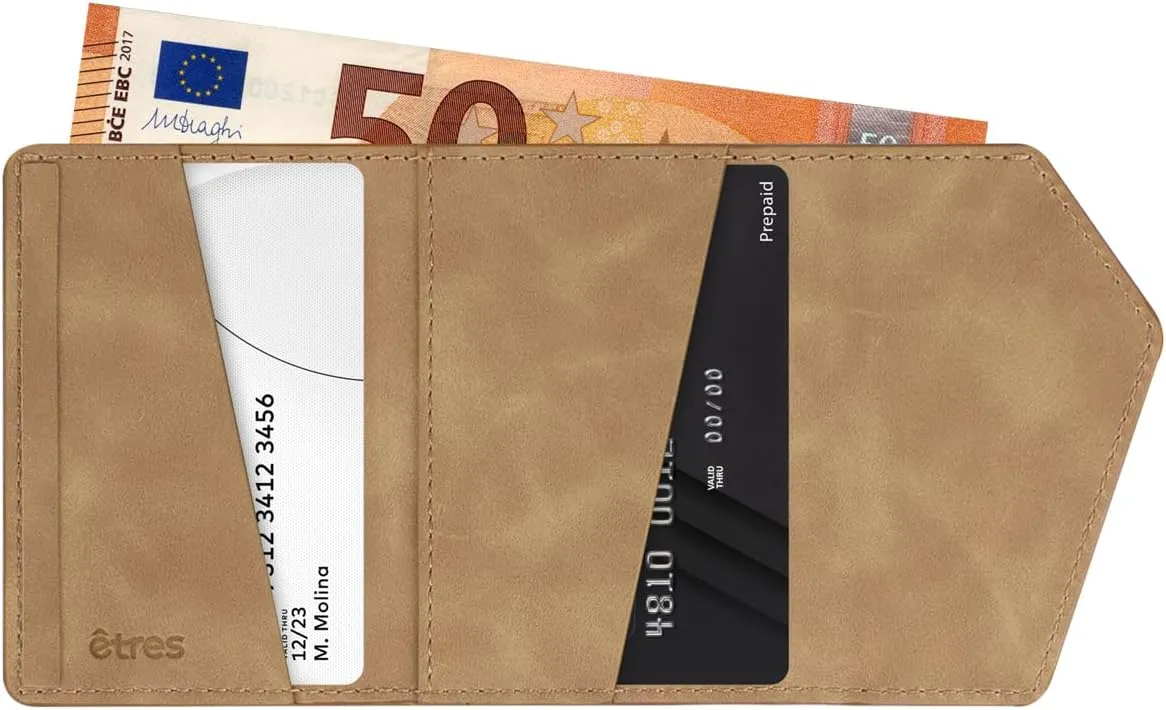 TECHMADE ETRES Smart ICON Easy Wallet - MagSafe Wallet with RFID Card Slot, Ultra Slim, iPhone Compatible, Minimalist Design, Matte Black