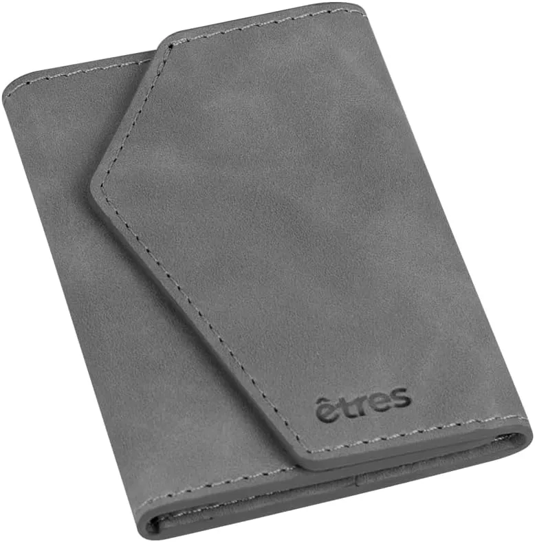 TECHMADE ETRES Smart ICON Easy Wallet - MagSafe Wallet with RFID Card Slot, Ultra Slim, iPhone Compatible, Minimalist Design, Matte Black