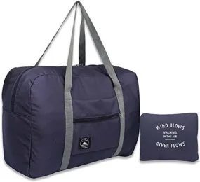 Travel Duffel Bags Lightweight Waterproof Foldable Sports Gym Waterproof Storage Luggage Bag (Dark blue)
