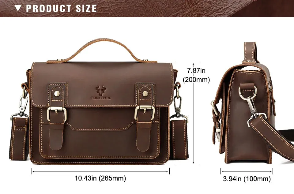 Vintage Large Capacity Genuine Leather Briefcase