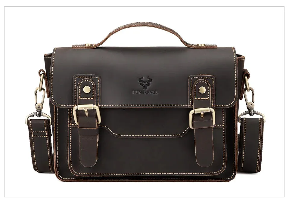 Vintage Large Capacity Genuine Leather Briefcase
