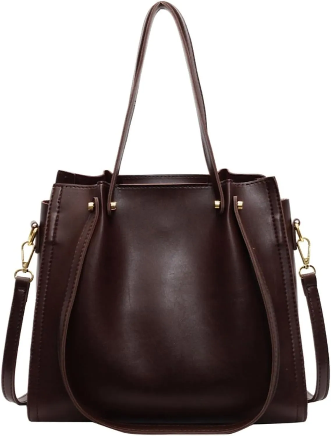 Women's Leather Crossbody Tote Purses, Shoulder Work Tote Handbags, Hobo Ladies Bag for Business Office Travel College
